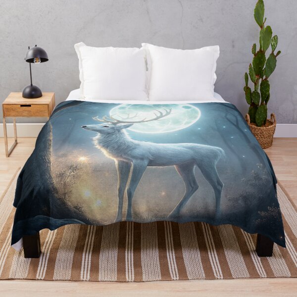 Item preview, Mystical White Deer  under Full Moon designed and sold by Jimy11.