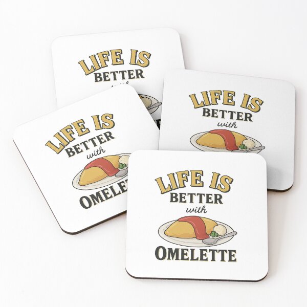 Item preview, Life Is Better with Omelette – Japanese Comfort Food Illustration designed and sold by Cozzicozzy888 | Japanese Food & Culture Art.
