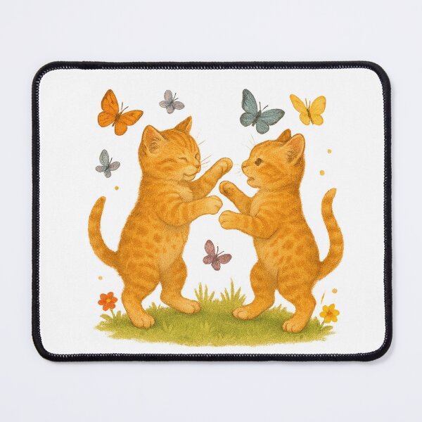 Item preview, Playful Kitten Fight – Two Boxing Cats Illustration designed and sold by branaghbel.