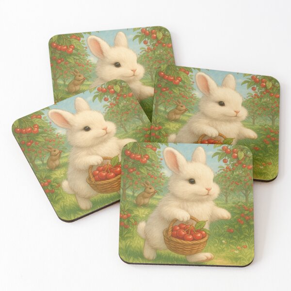 Item preview, Cherry Garden Bunnies designed and sold by cottoncode.