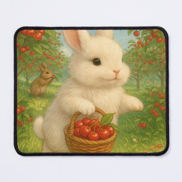 Item preview, Cherry Garden Bunnies designed and sold by cottoncode.