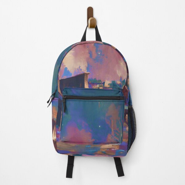 Item preview, The Starry Night of ancient town with cool colorful sky and land designed and sold by MerryCrown.