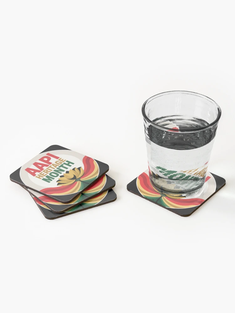 Thumbnail 2 of 5, Coasters (Set of 4), aapi month designed and sold by natzeroART.