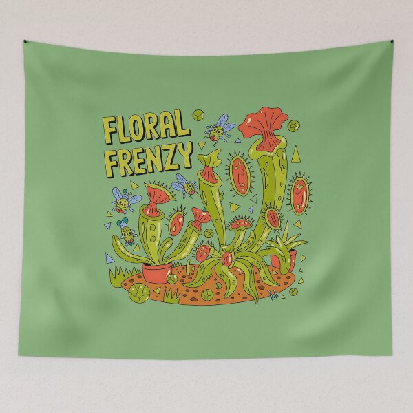 Item preview, Floral Frenzy Flytrap Madness Funny Flies designed and sold by SurrealArtSzysz.