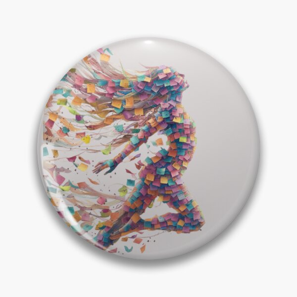 Item preview, a human figure composed of colorful post-it notes designed and sold by 123ks.