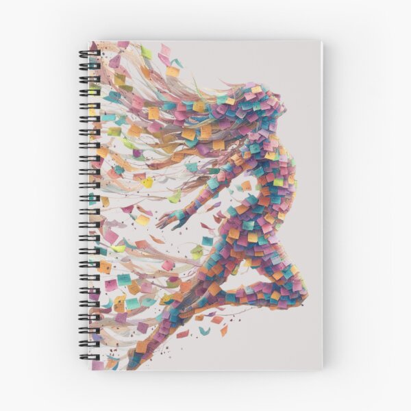 Item preview, a human figure composed of colorful post-it notes designed and sold by 123ks.