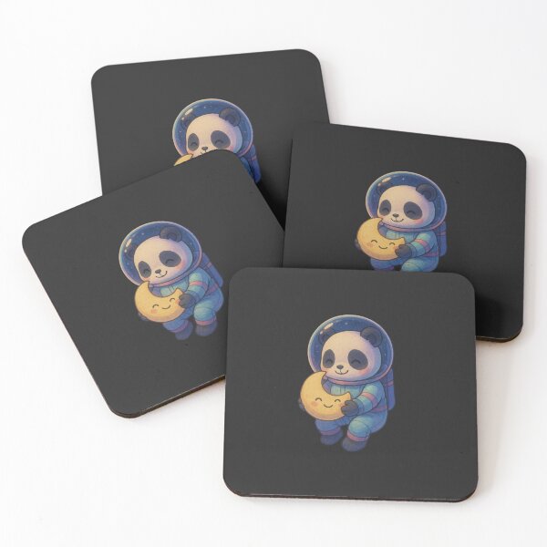 Artikelvorschau, Chibi-Panda-Astronaut umarmt einen Baby-Mond entworfen und verkauft von ColorSplash123.