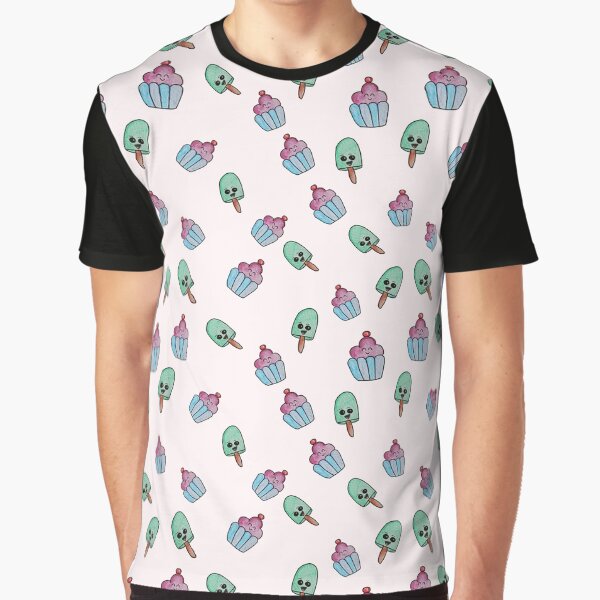 Sweet Smiles – Ice Cream Pattern Graphic T-Shirt