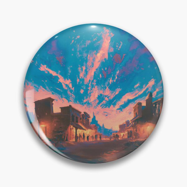 Item preview, The view of ancient desert town with blue sky designed and sold by MerryCrown.