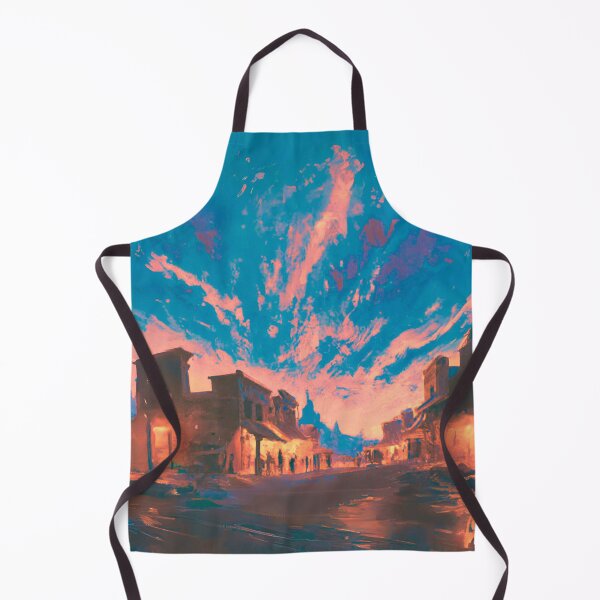 Item preview, The view of ancient desert town with blue sky designed and sold by MerryCrown.