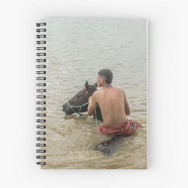 Item preview, Young man riding a horse in the river designed and sold by felipequeiroz.
