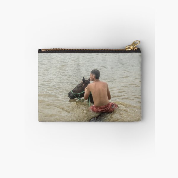 Item preview, Young man riding a horse in the river designed and sold by felipequeiroz.