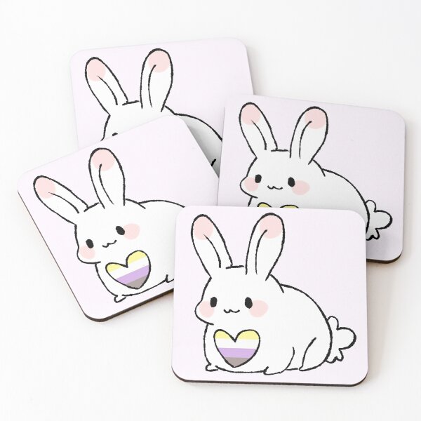 Item preview, Cute Pride Bunny Pastel Non-binary designed and sold by Mimi_Designs.