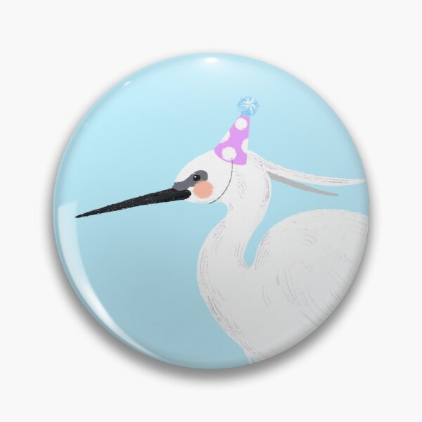 Item preview, Cute Scribbly Little Egret (+ party hat!) designed and sold by You Store.