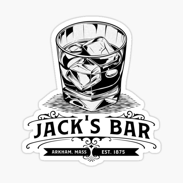 Vista previa del artículo con la obra «Bar de Jack (BW)», diseñado y vendido por MalevolentCast.