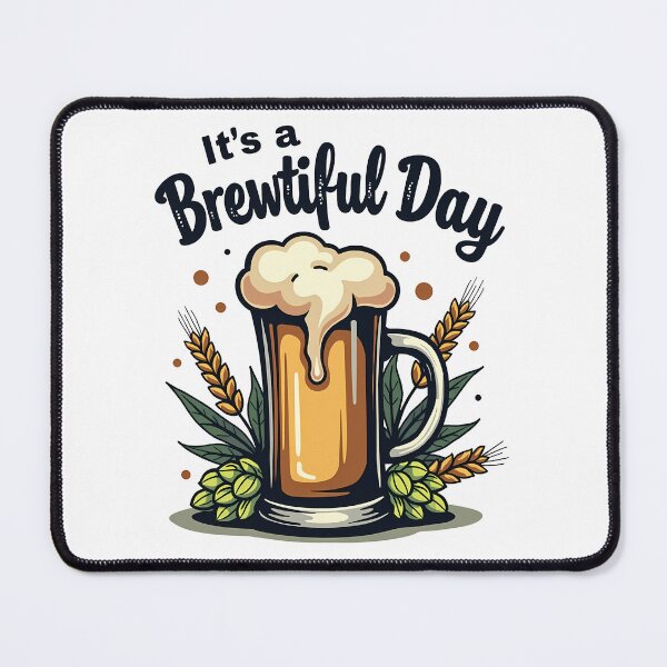 Item preview, It’s a Brewtiful Day – Fun Beer Lover Pun Design with Hops and Barley designed and sold by Jason123za.