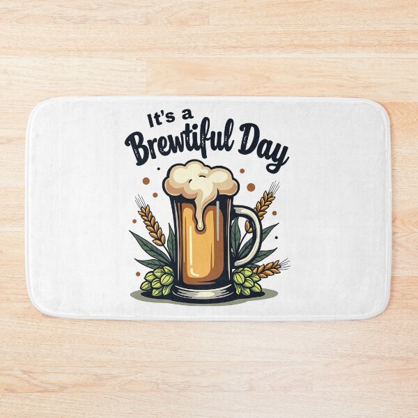 Item preview,  It’s a Brewtiful Day – Fun Beer Lover Pun Design with Hops and Barley designed and sold by Jason123za.