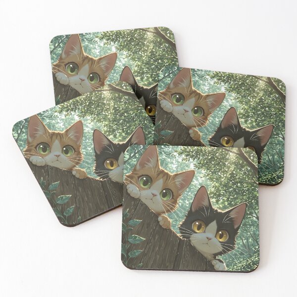Item preview, Curious Cats in the Forest designed and sold by Ambient Flow.