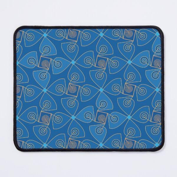 Item preview, spiral flowers (blue) designed and sold by B. Kukla.