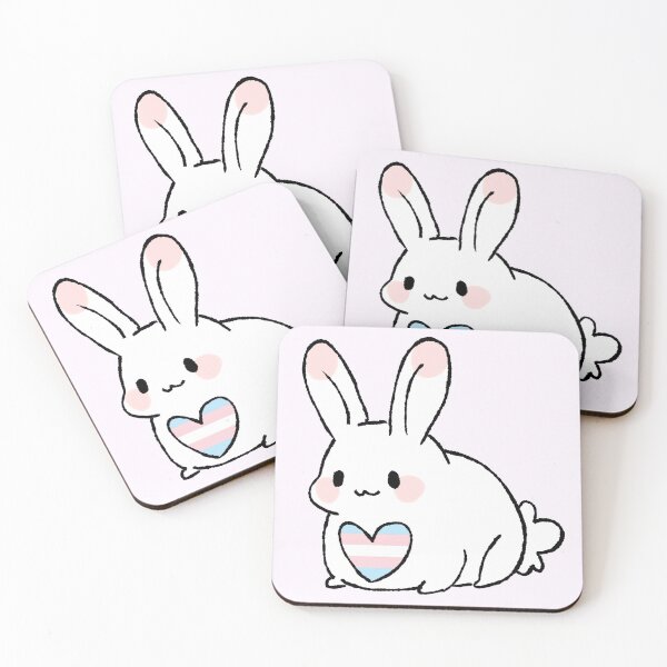 Item preview, Cute Pride Bunny Pastel Trans designed and sold by Mimi_Designs.