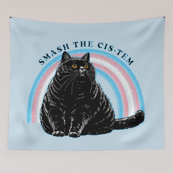 Item preview, Smash The Cis-tem Chonky Cat designed and sold by KilkennyCat Art.