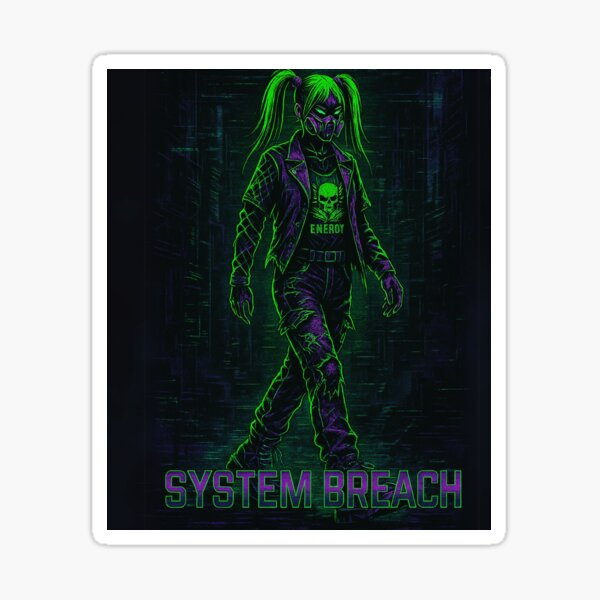 Item preview, System Breach – Cyberpunk Techwear Rebel T-Shirt Design designed and sold by Laugh & Rewind .