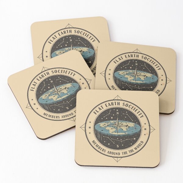 Item preview, Flat Earth Society Seal – Funny Conspiracy Theory Gift, Members Around the World, Retro Science Design designed and sold by Obito-Designs.