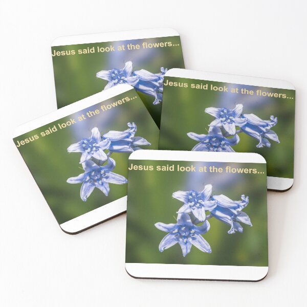 Item preview, bluebells with Christian message designed and sold by 1icreations.