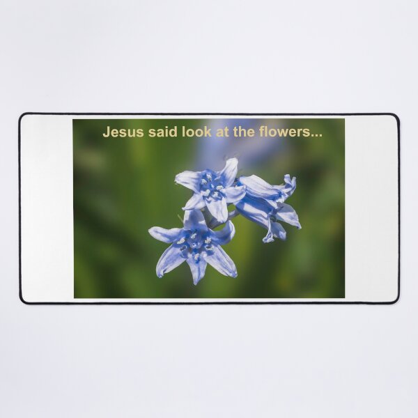 Item preview, bluebells with Christian message designed and sold by 1icreations.