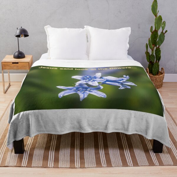 Item preview, bluebells with Christian message designed and sold by 1icreations.