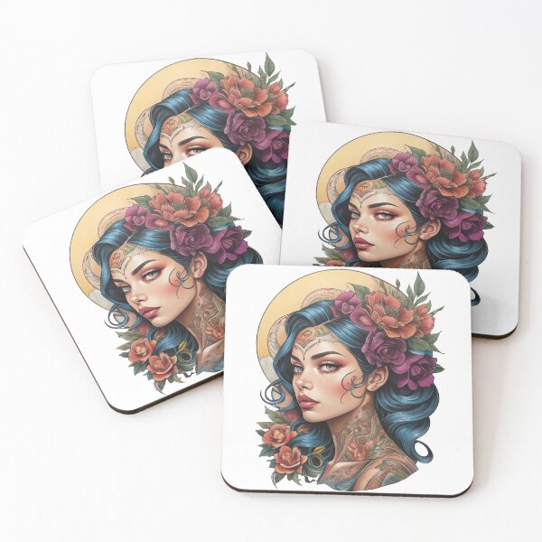 Item preview, Expressive Female Portrait – Abstract Line Art of a Woman's Face designed and sold by PrintGood.