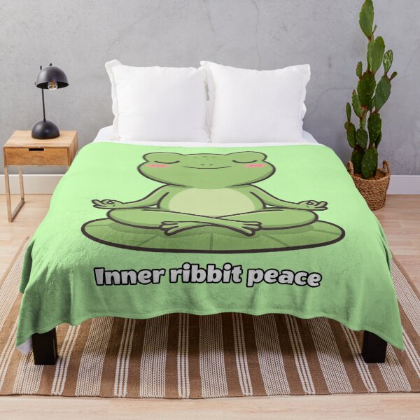 Item preview, Zen Frog on Lily Pad – Inner Ribbit Peace Cute Yoga Animal Art designed and sold by imaginariun.