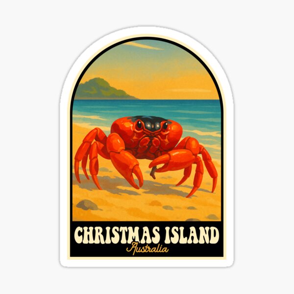 Item preview, Christmas Island Red Crab Australia Vintage Art designed and sold by JackCurtis1991.