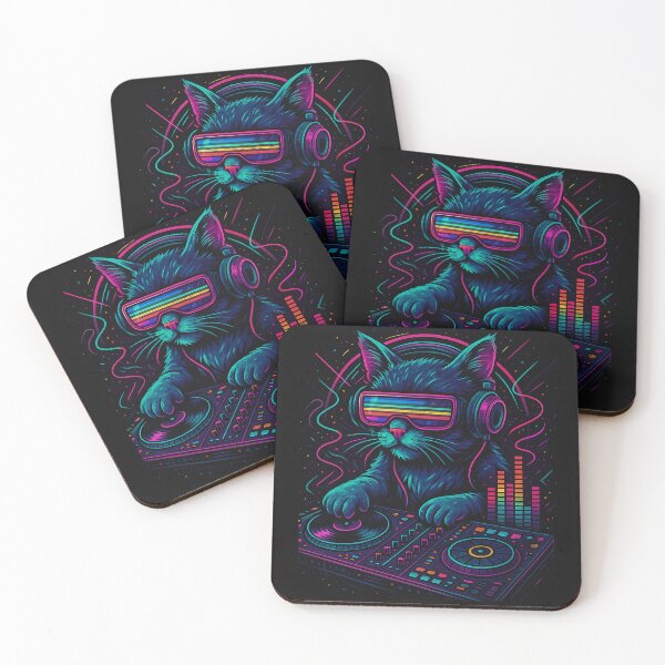 Item preview, Neon Paws: Cyber Cat DJ in the Mix designed and sold by SAS-Designer.