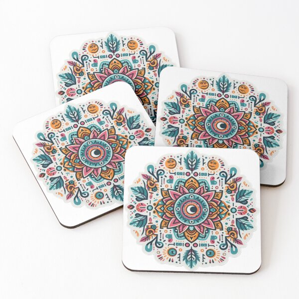 Item preview, boho mandala colored floral sticker,Bohemian,Bloom Boom,Spring,floral designed and sold by Expressions-Sel.