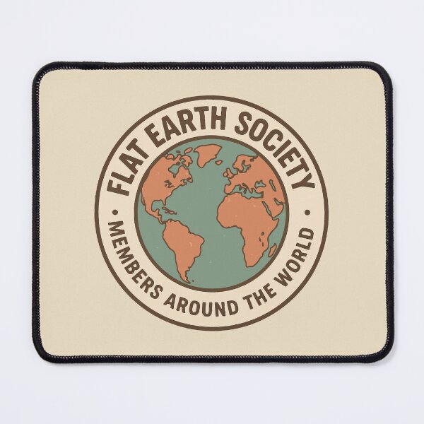 Item preview, Flat Earth Society Badge – Globe Line Art, Members Around the World, Funny Conspiracy Flat Earth Design designed and sold by Obito-Designs.