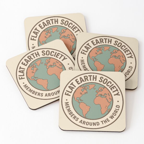 Item preview, Flat Earth Society Badge – Globe Line Art, Members Around the World, Funny Conspiracy Flat Earth Design designed and sold by Obito-Designs.
