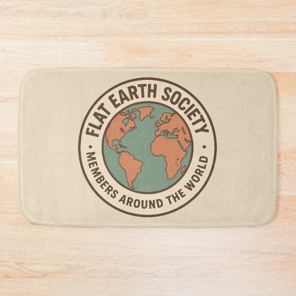 Item preview, Flat Earth Society Badge – Globe Line Art, Members Around the World, Funny Conspiracy Flat Earth Design designed and sold by Obito-Designs.