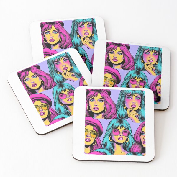 Item preview, Pop Art Women’s Hairstyles – AI Comic-Style Design with Spotlight Colors for Bold Clothing and Accessories designed and sold by knalpot-design.