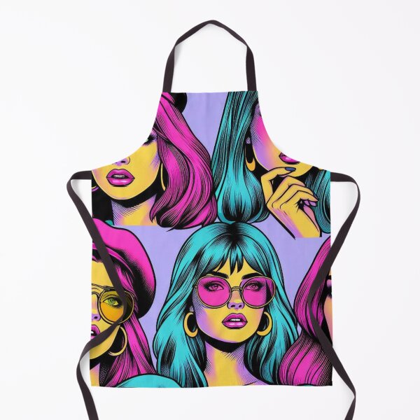 Item preview, Pop Art Women’s Hairstyles – AI Comic-Style Design with Spotlight Colors for Bold Clothing and Accessories designed and sold by knalpot-design.