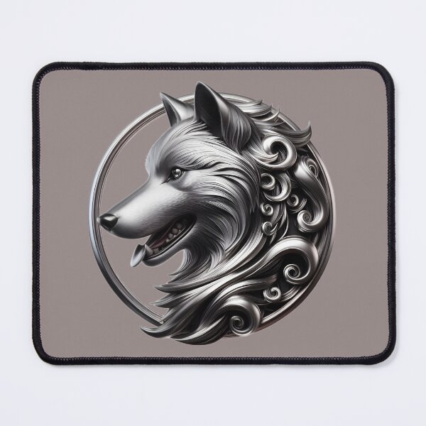 Item preview, Silver Wolf Emblem designed and sold by Animals - WildSpirit.