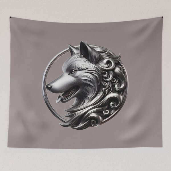 Item preview, Silver Wolf Emblem designed and sold by Animals - WildSpirit.