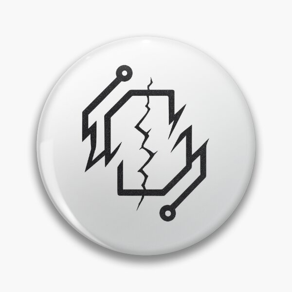 Item preview, Minimalist grunge logo "BROKEN CIRCUIT" – broken circuit & glitch effect | Black and white tech t-shirt design designed and sold by AlphaAutomation.