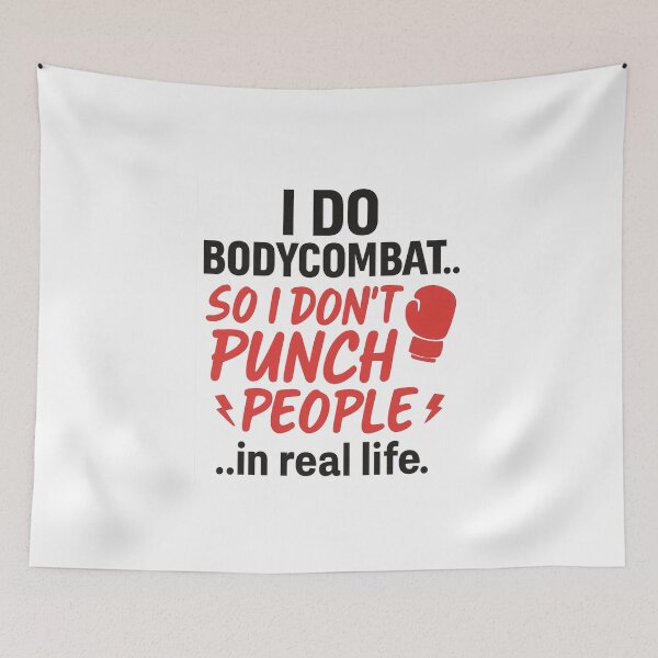 Item preview, "Funny BodyCombat Quote – Punch and Kick the Air Like a Pro" designed and sold by Cute-Jory-Store.