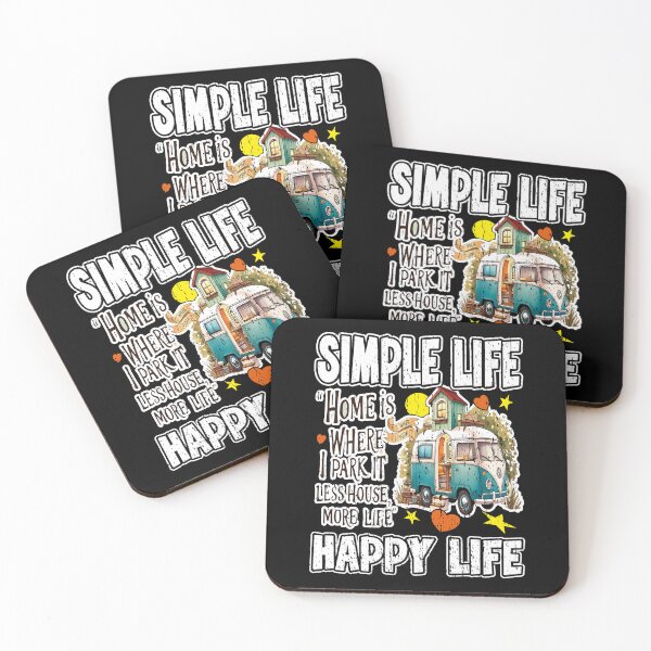 Item preview, SIMPLE LIFE HAPPY LIFE camper van adventure off-grid living off-grid vibes happiness freedom  designed and sold by Jt41.