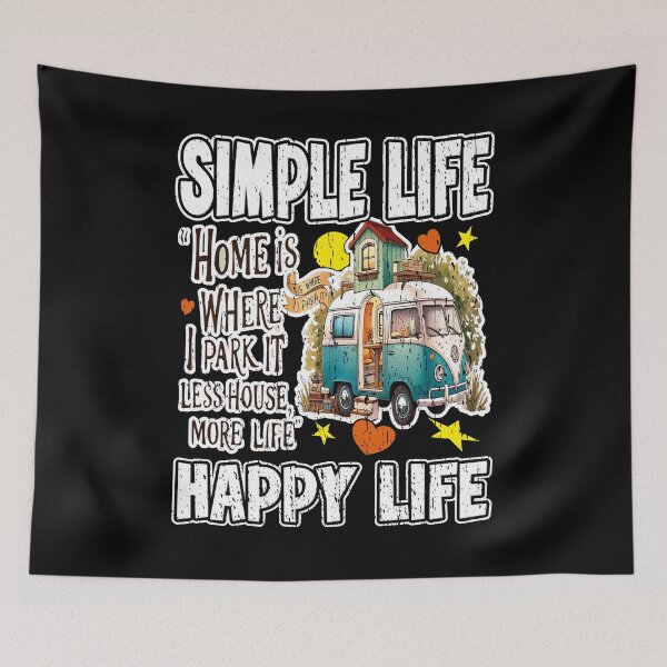 Item preview, SIMPLE LIFE HAPPY LIFE camper van adventure off-grid living off-grid vibes happiness freedom  designed and sold by Jt41.