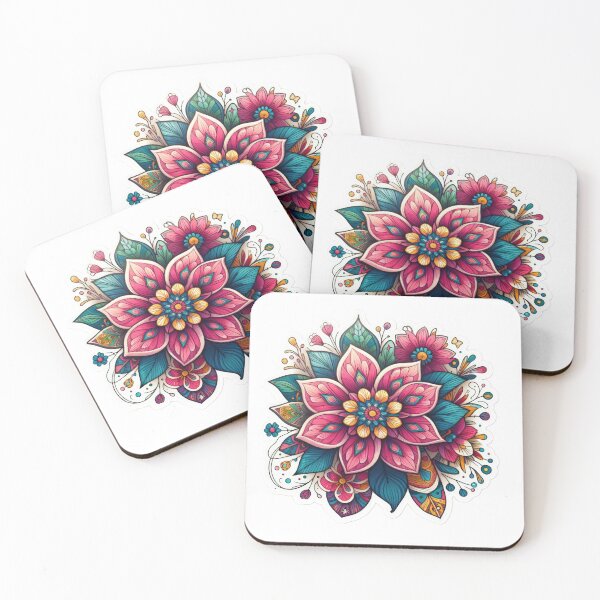 Artikelvorschau, Boho Blumenfarbe Blumenaufkleber, Bohemian, Bloom Boom, Frühling, Blumen entworfen und verkauft von Expressions-Sel.