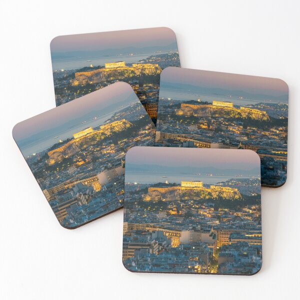 Item preview, Beautiful view of the Athens Acropolis at night designed and sold by WorldScenery.