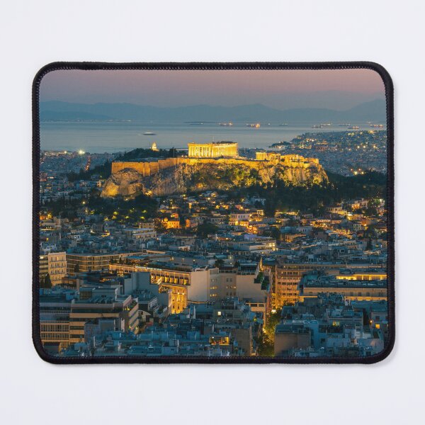 Item preview, Beautiful view of the Athens Acropolis at night designed and sold by WorldScenery.