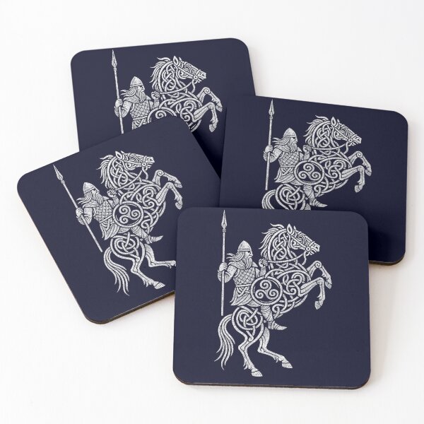 Item preview, Viking Warrior on Horse with Triskele Symbol designed and sold by Odd World.